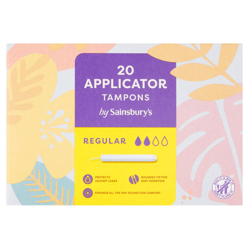 Sainsbury's applicator regular tampons 20 (British brand)