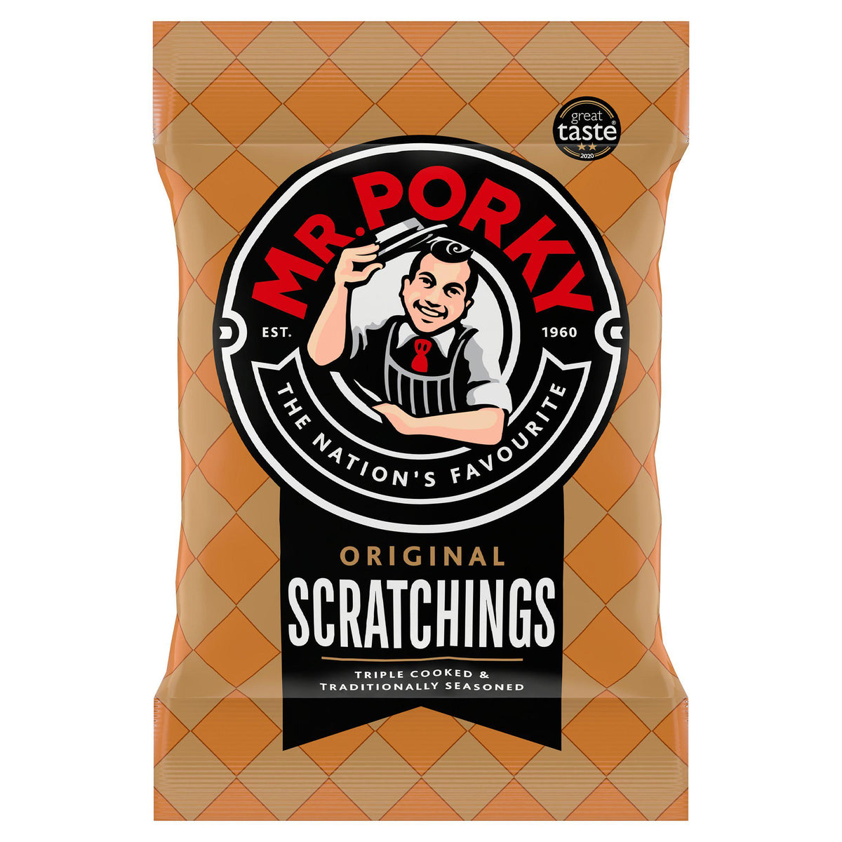 Mr Porky Original Pork Scratchings 65g, imported from the UK