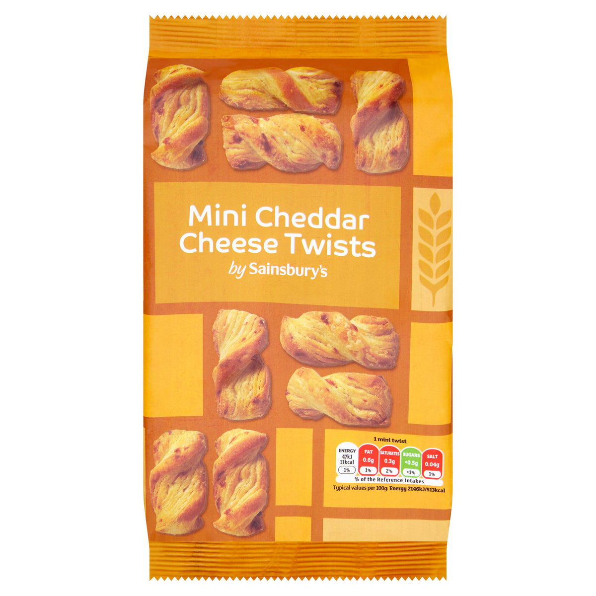 Sainsbury's Mini Cheddar Cheese Twists 125g