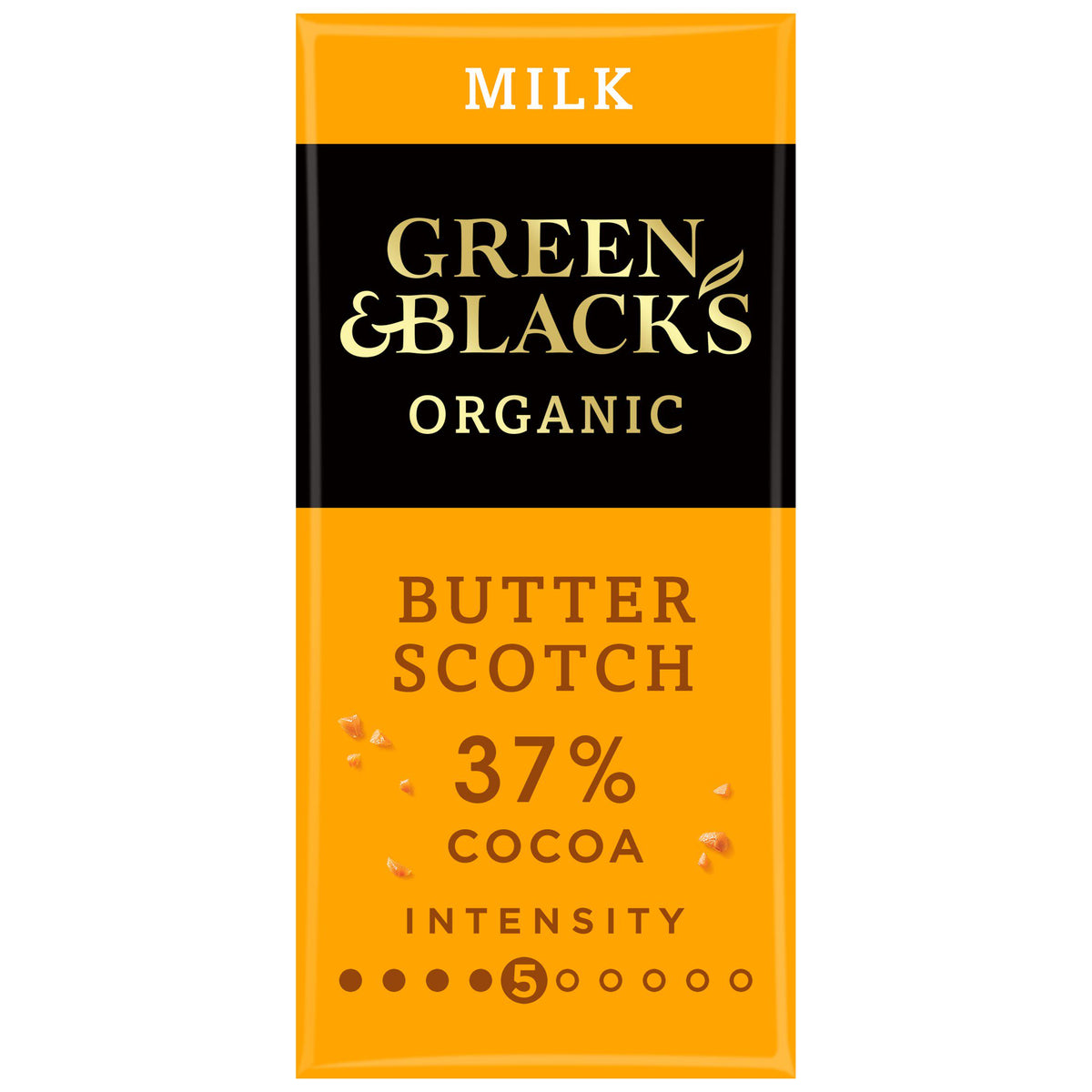 Green & Black's organic butterscotch milk chocolate bar 90g, UK version