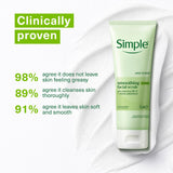 Simple smoothing facial scrub 75ml, imported from the UK