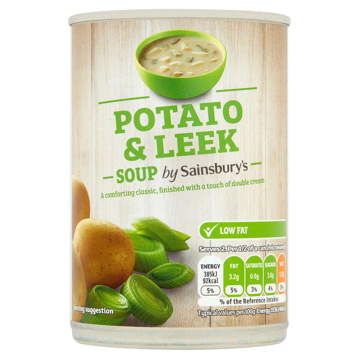 Sainsbury's leek and potato soup 400g, UK version