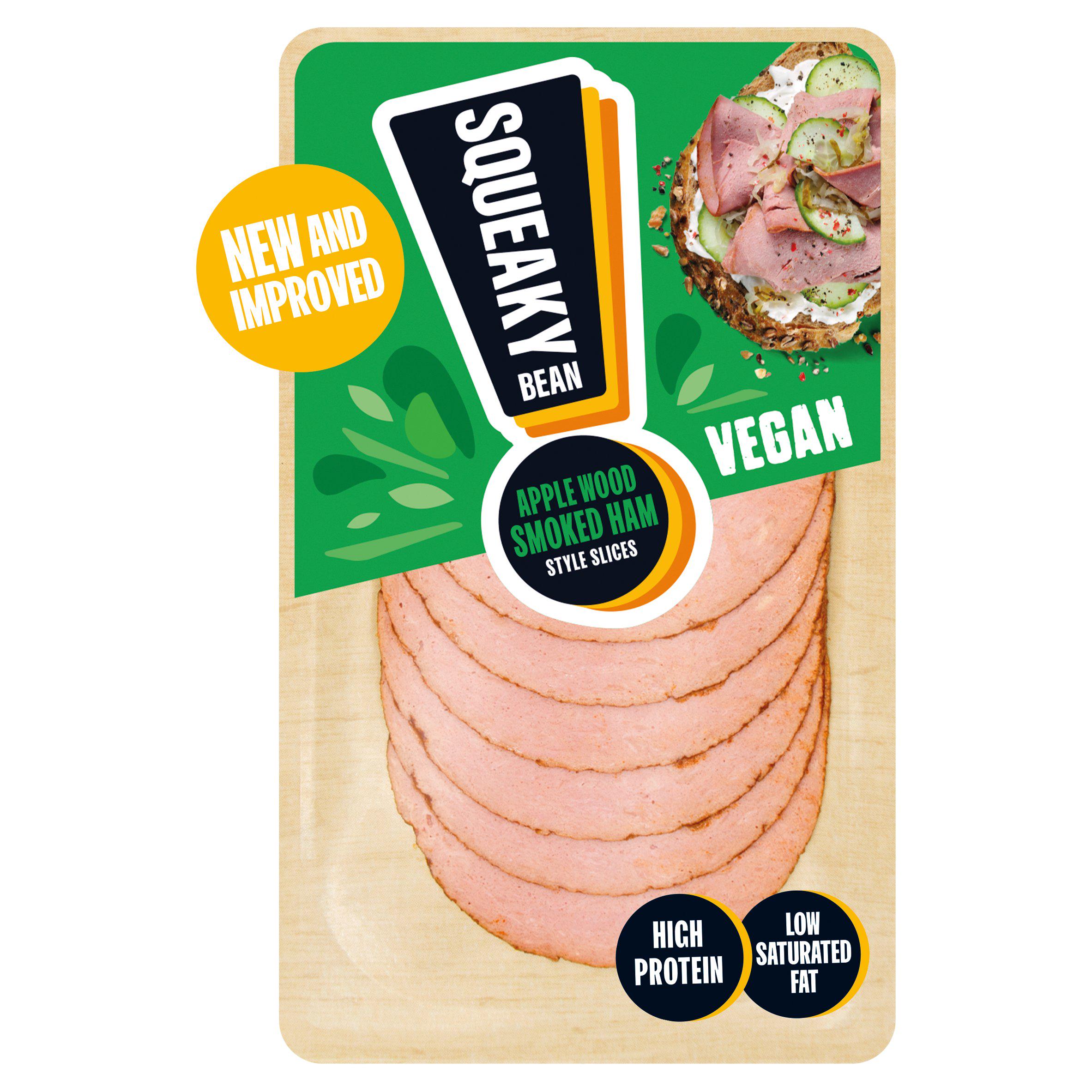 Squeaky Bean Applewood Smoked Ham Style Slices 80g (British brand)