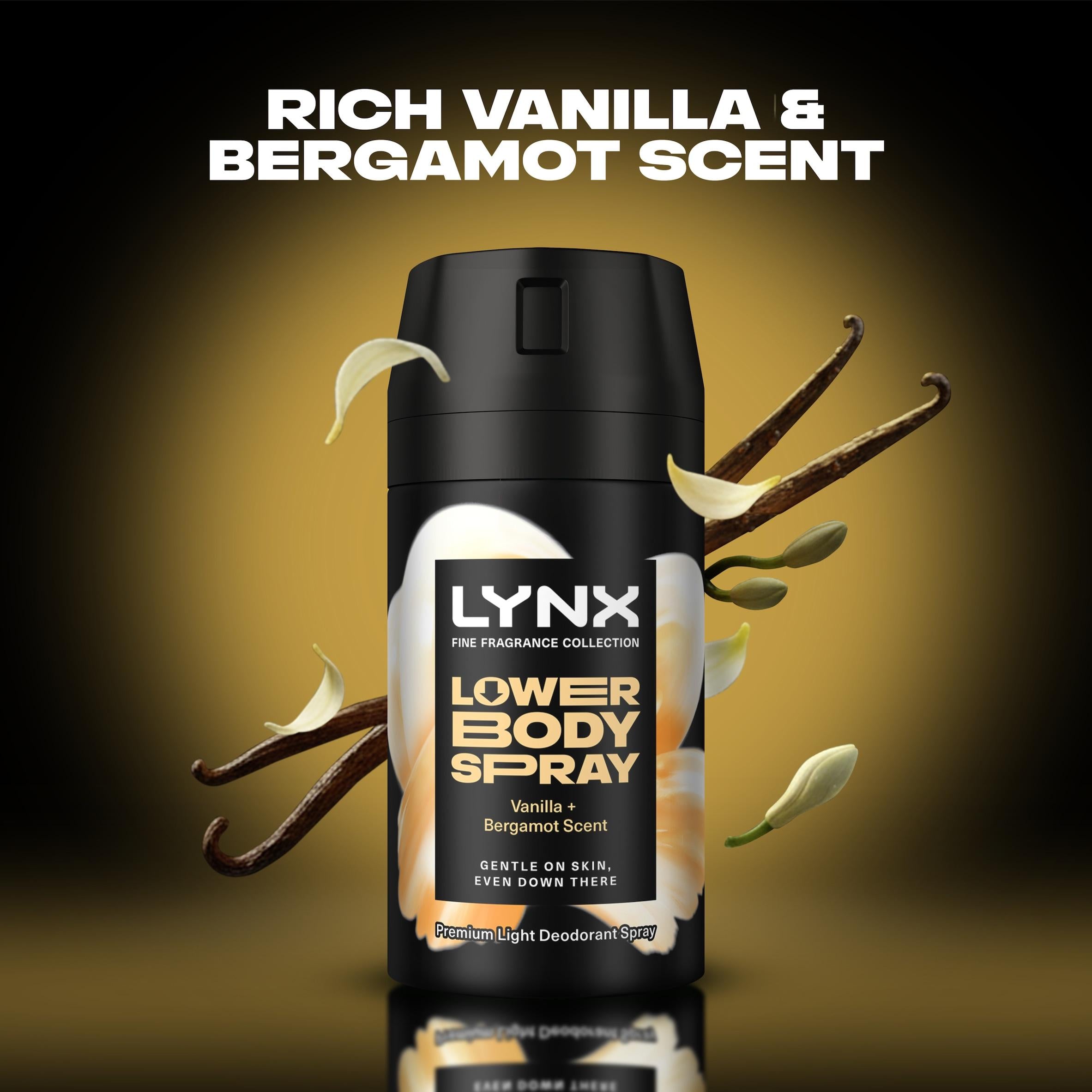 Lynx Vanilla Bergamot lower body spray 100ml - British product