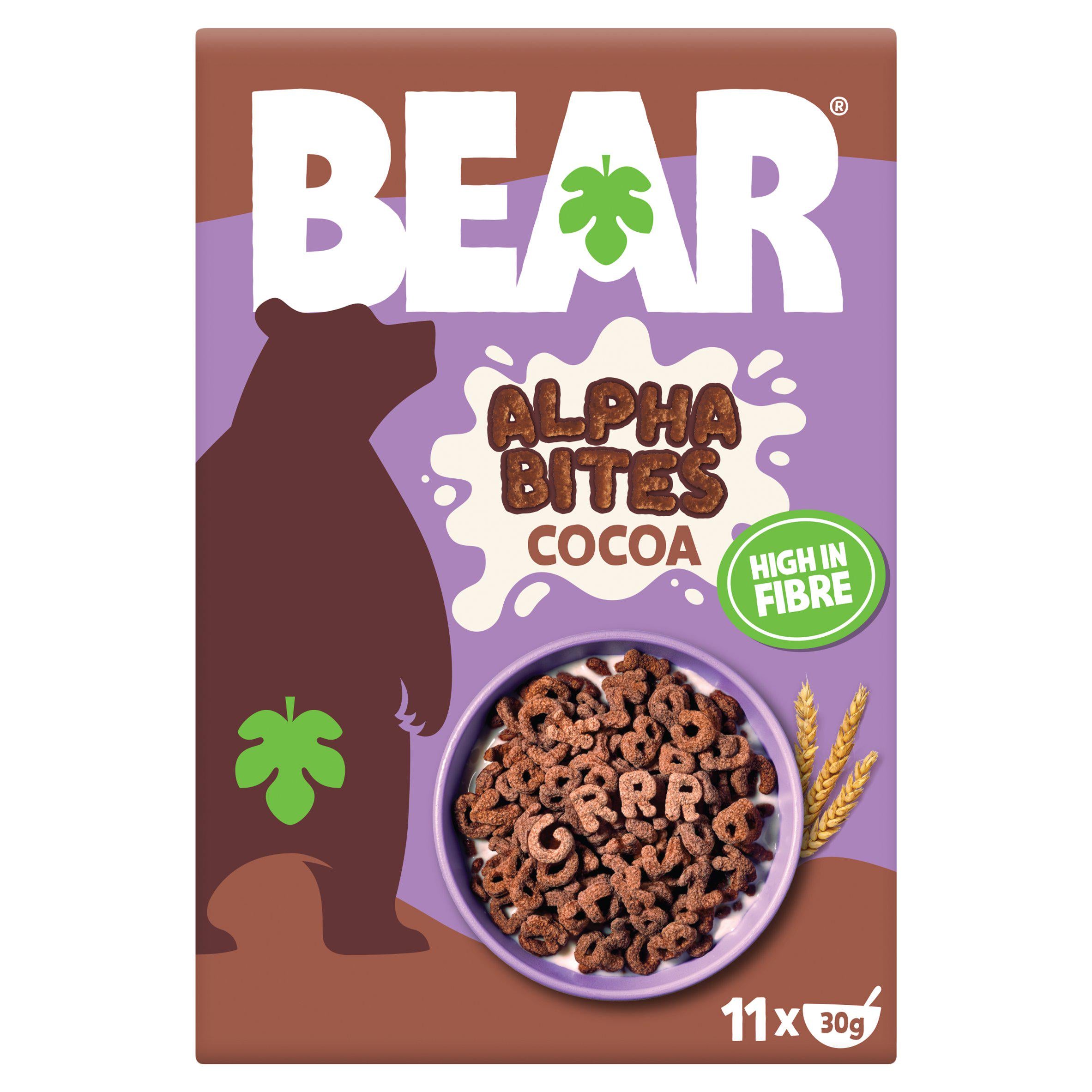 BEAR Alphabites Cocoa cereal 350g, UK version