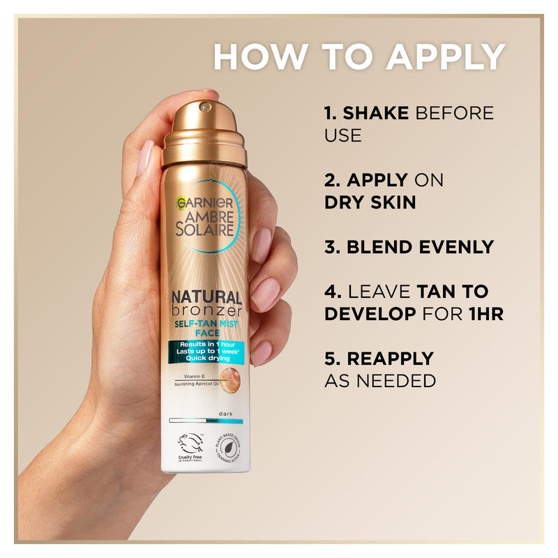 Garnier Ambre Solaire dark self tan body mist 150ml (British brand)