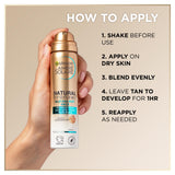 Garnier Ambre Solaire dark self tan body mist 150ml (British brand)