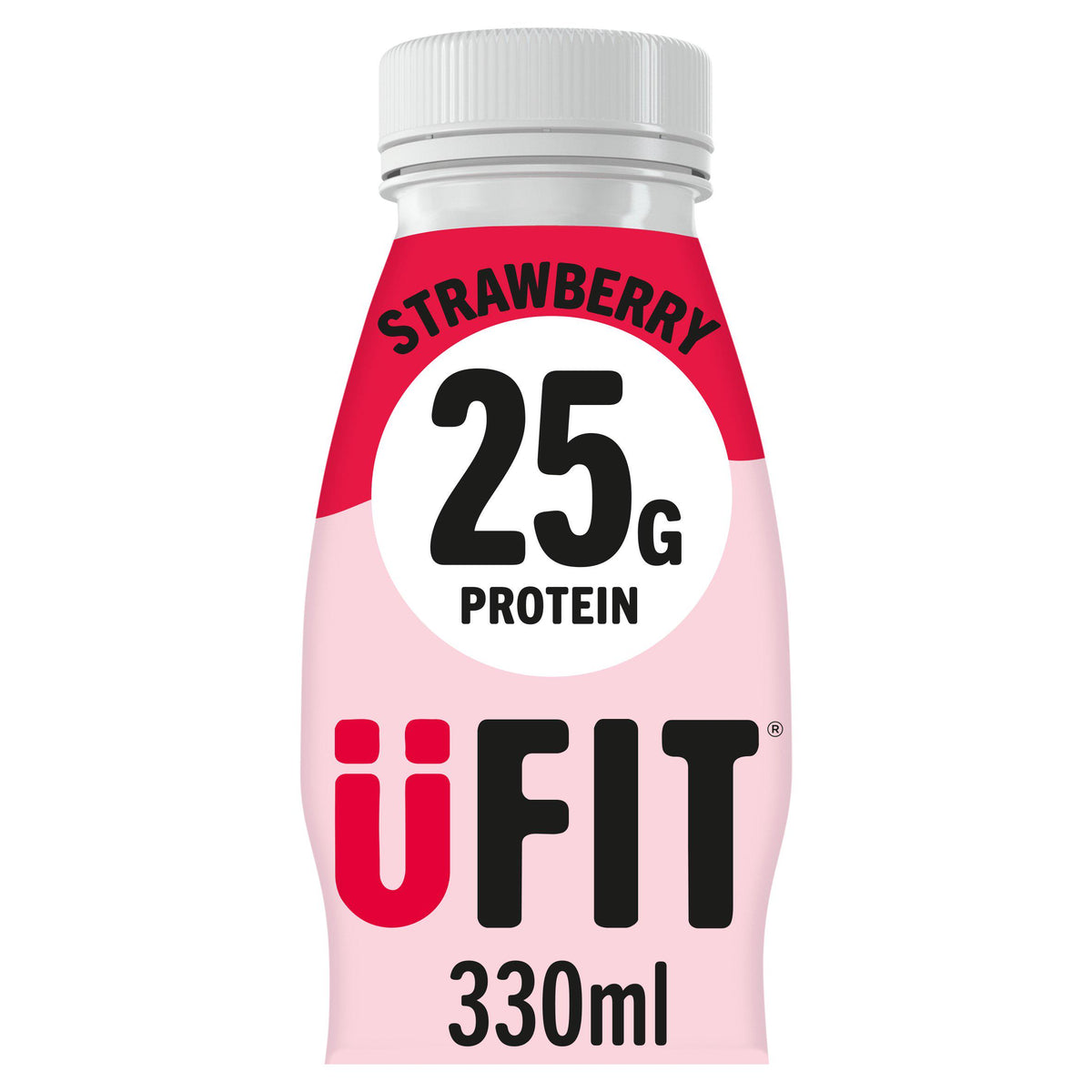 Ufit strawberry high protein milkshake 330ml, UK version