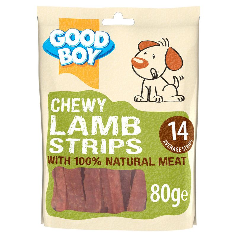 Good Boy lamb strips dog treats, 80g (British brand)