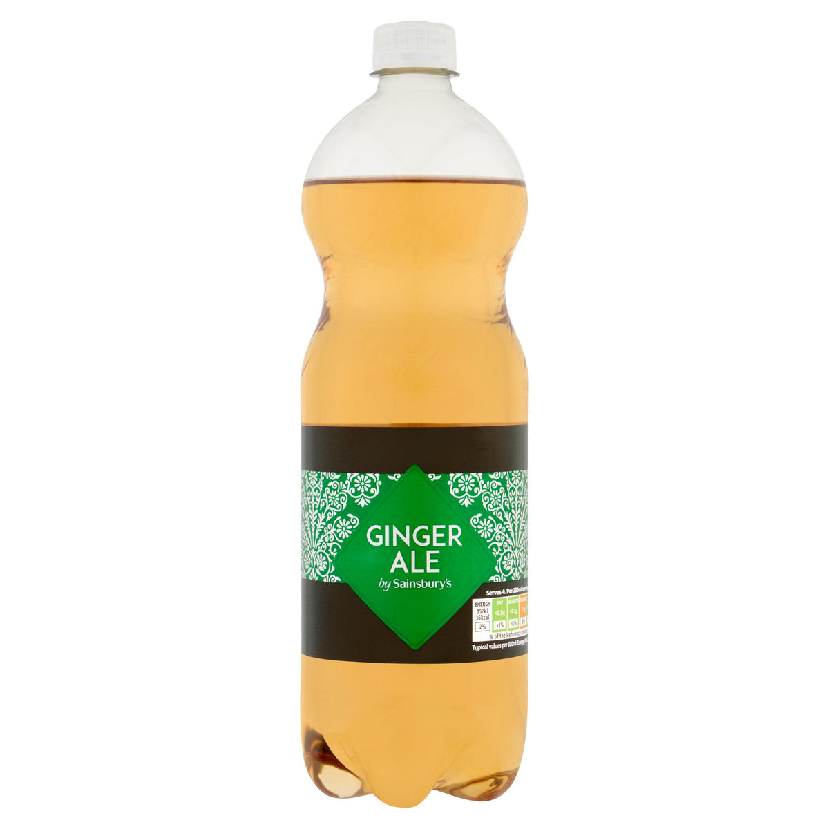 Sainsbury's Ginger Ale carbonated soft drink 1L, UK version