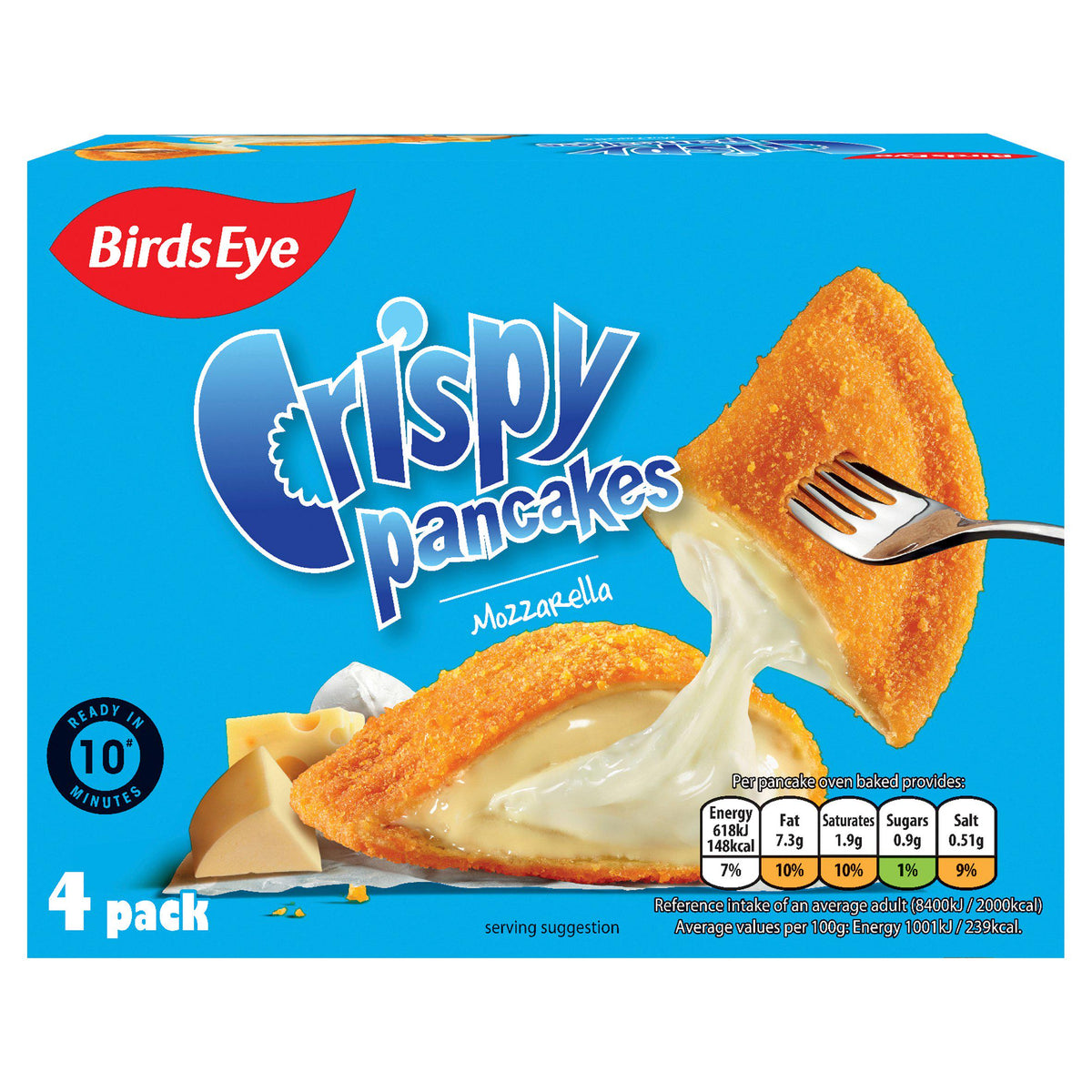 Birds Eye mozzarella crispy pancakes 250g box frozen (British brand)