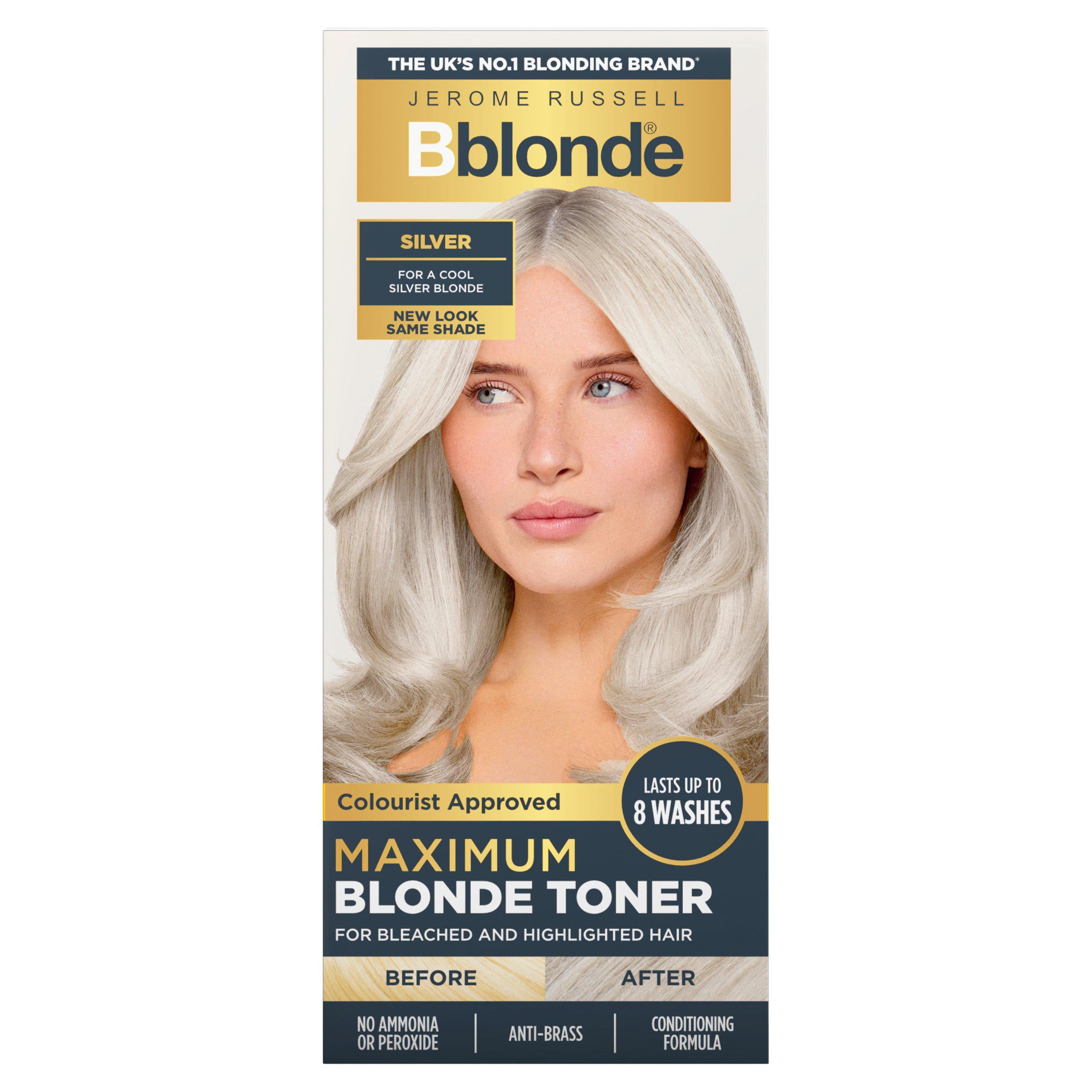 Jerome Russell Bblonde silver toner 75ml, imported from the UK