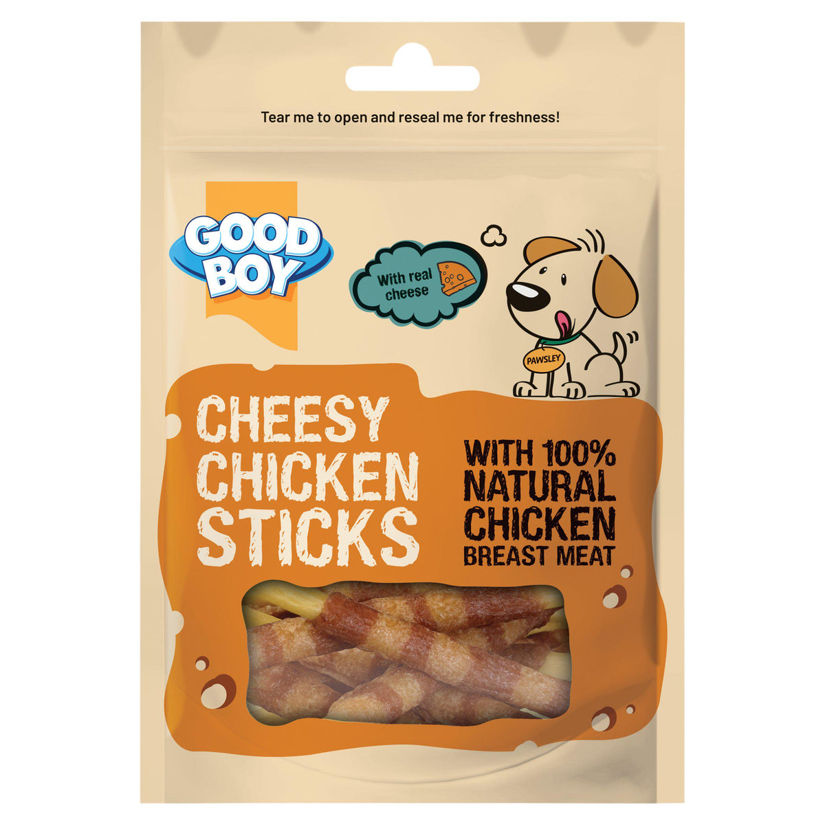 Good Boy cheesy chicken sticks dog treats 70g, UK version