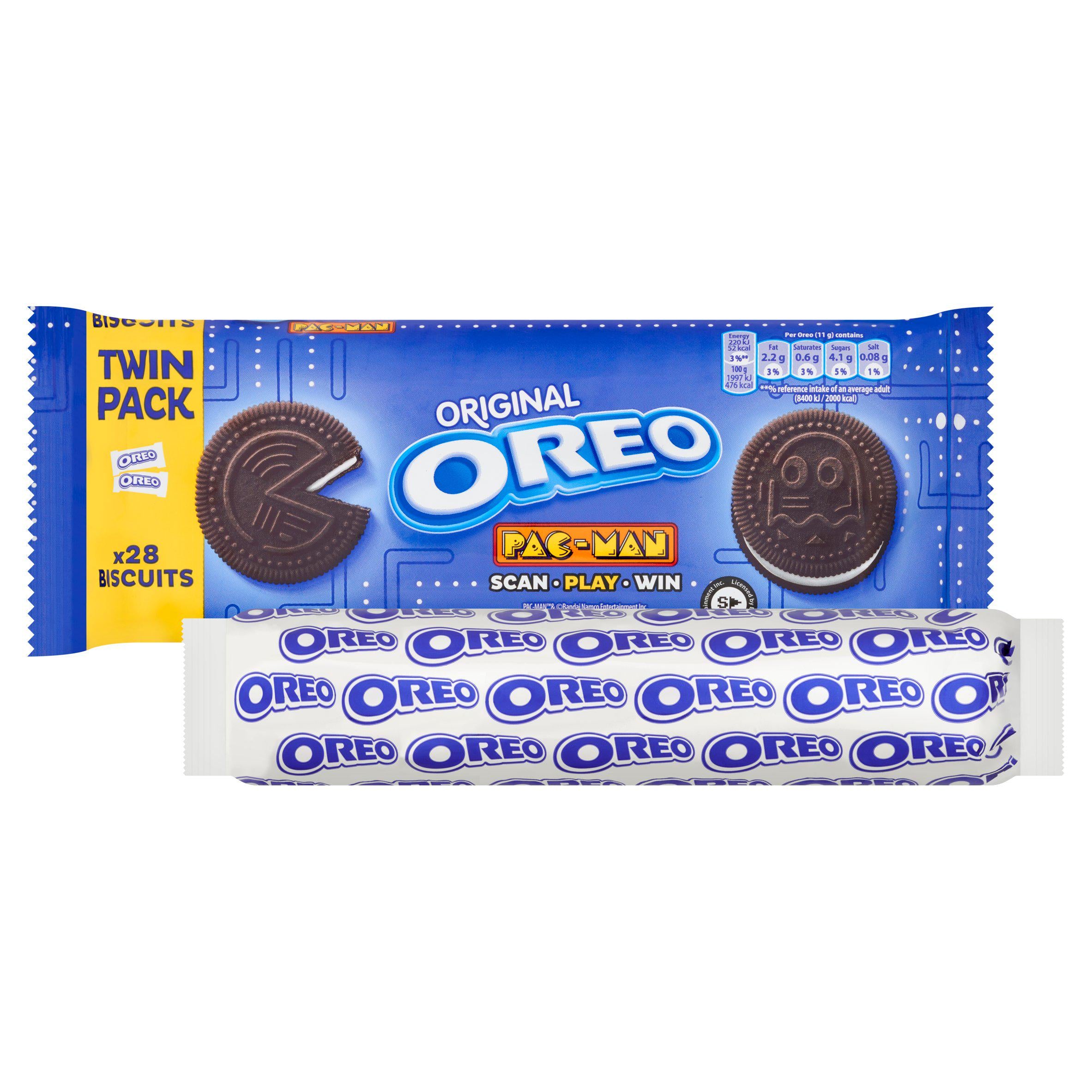 Oreo Vanilla Cookie Sandwich Biscuits Twin Pack 2x154g GOODS Sainsburys   