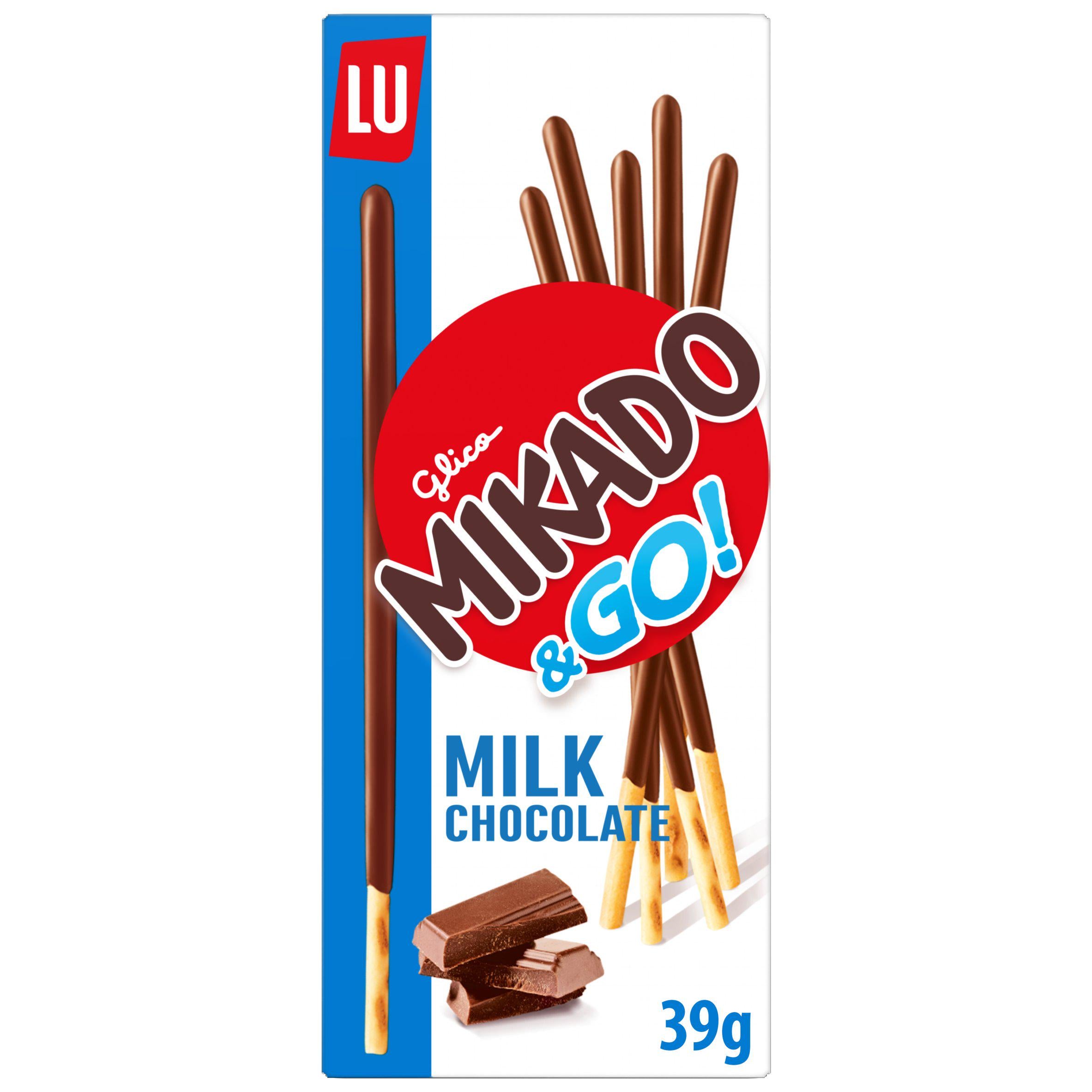 Mikado Milk Chocolate Biscuit Sticks 39g, imported from the UK