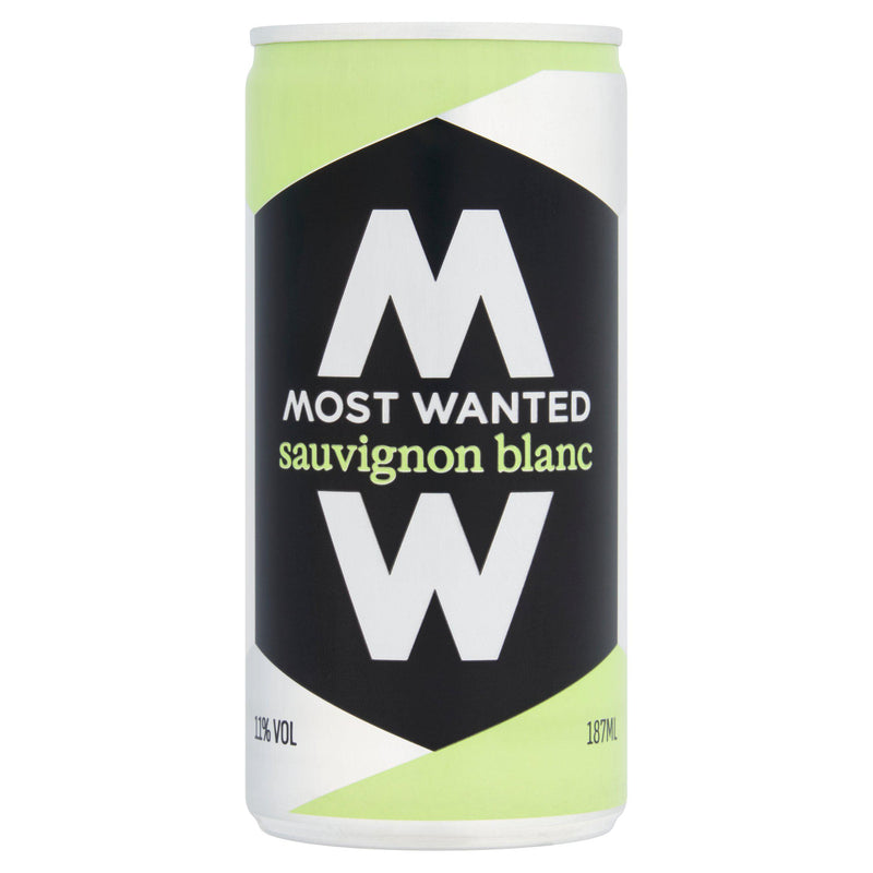 Most Wanted Sauvignon Blanc white wine can 18.7cl, UK version