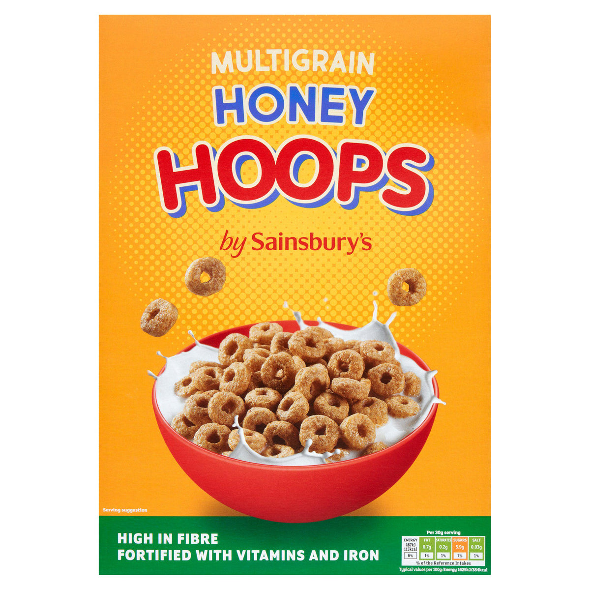 Sainsbury's multigrain honey hooplas 375g - British product