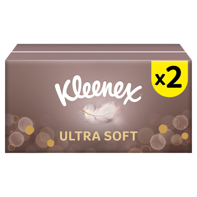 Kleenex Ultra Soft tissues 2x64 sheets box, UK version