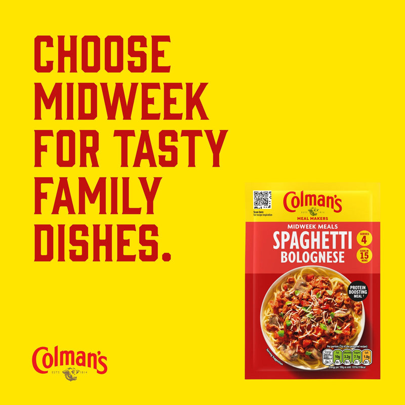 Colman's spaghetti bolognese recipe mix 44g, imported from the UK