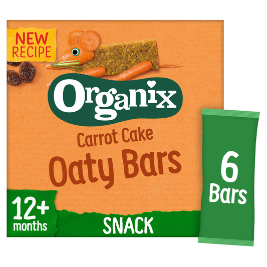 Organix Carrot Cake Soft Oaty Bars 12+ Months 6x23g GOODS Sainsburys   