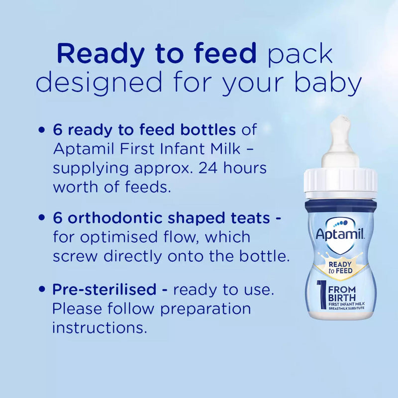 Aptamil First Infant Milk starter pack 6x70ml, UK version