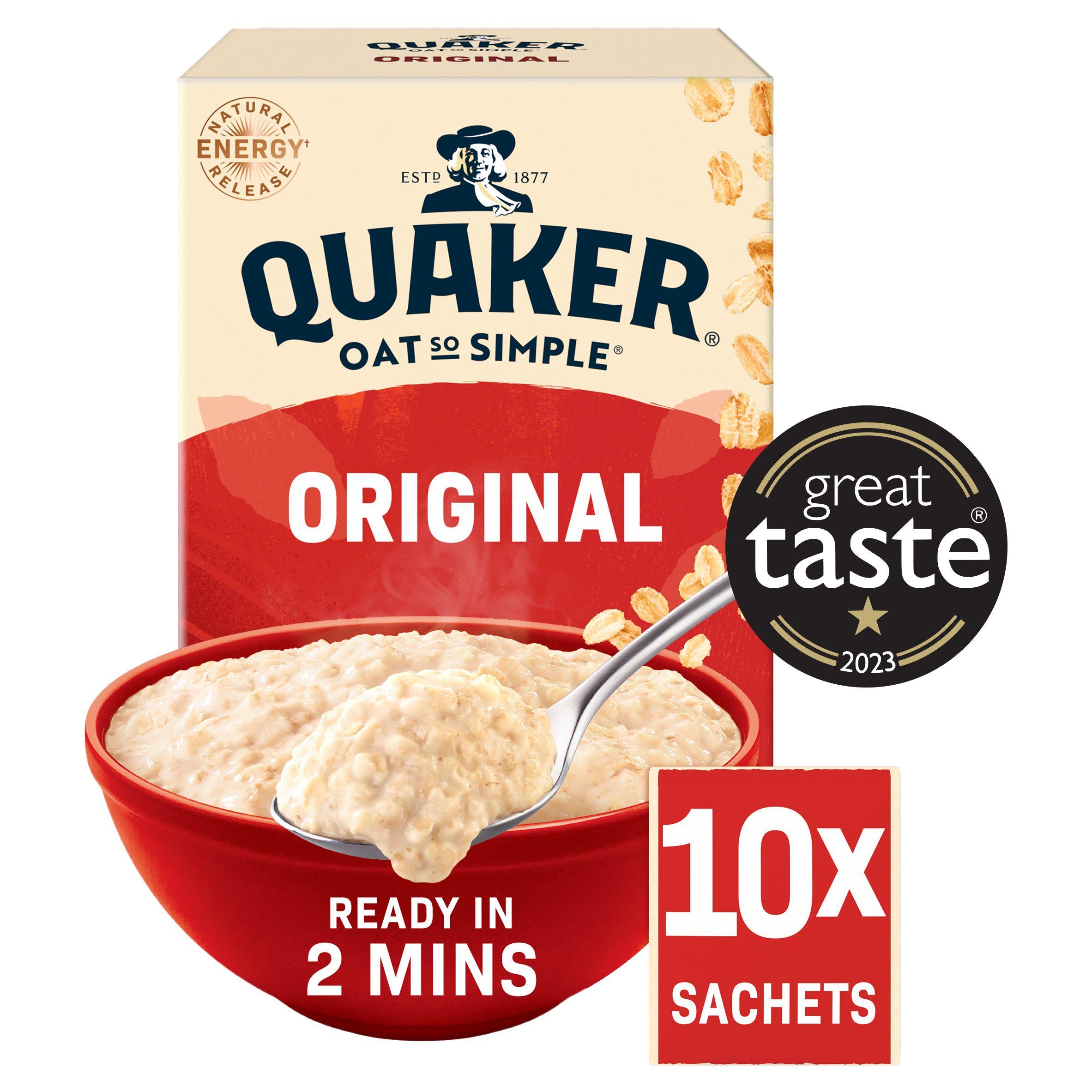 Quaker original porridge sachets 12x27g (British brand)