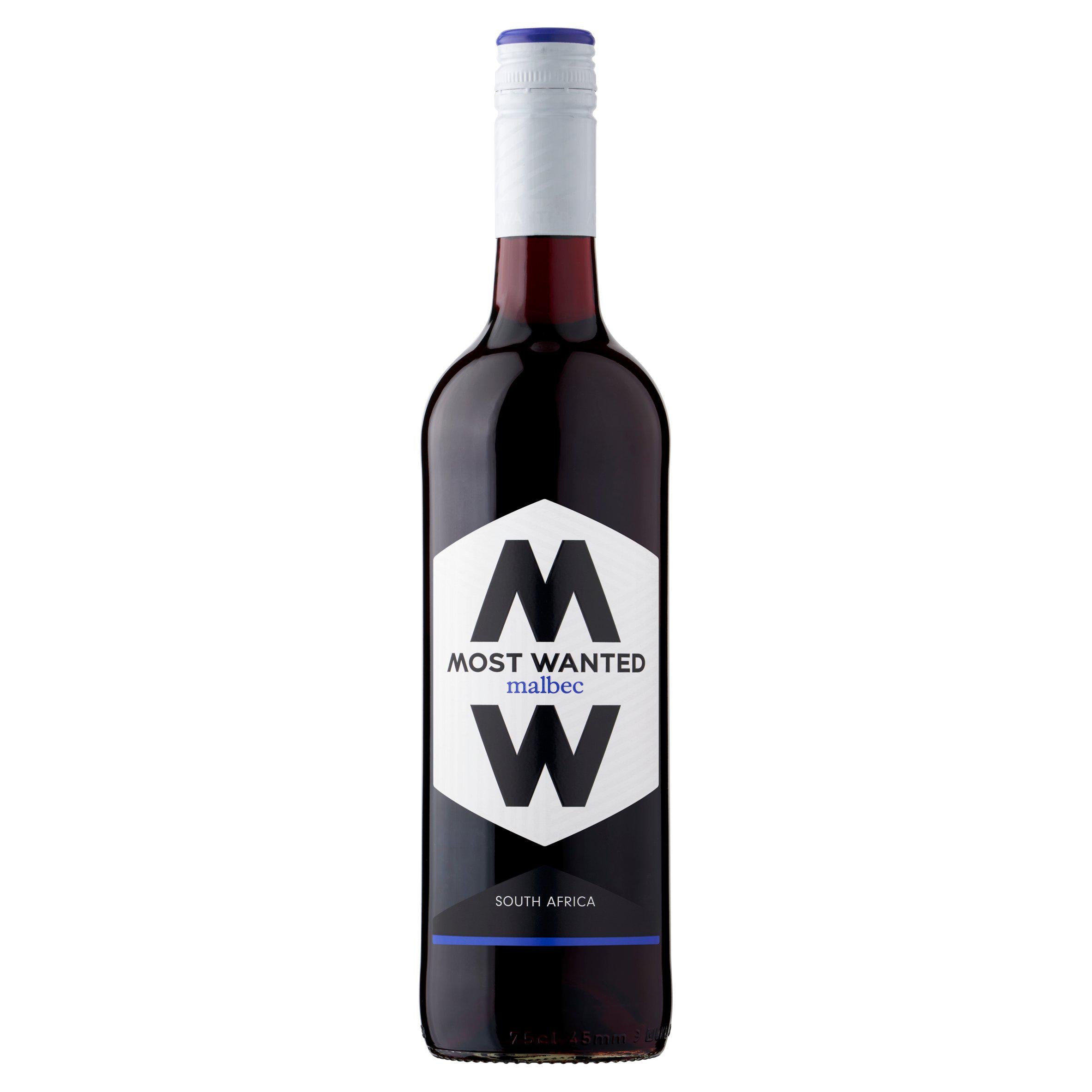 Most Wanted Malbec red wine 75cl, UK version