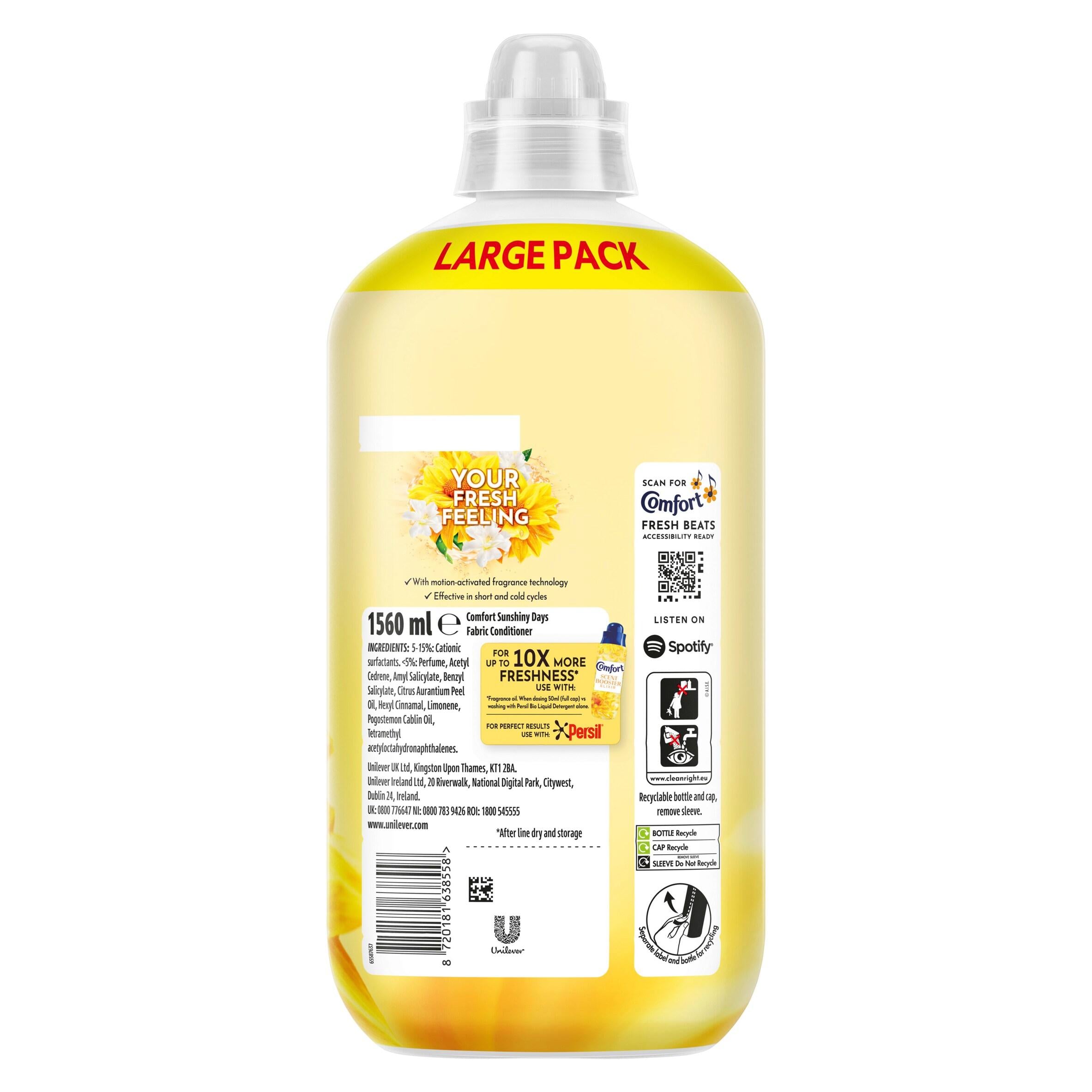 Comfort Fresh fabric conditioner Sunshiny Days 1.56L, UK version