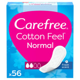 Carefree normal pantyliners cotton extract fresh scent 56 count (British brand)