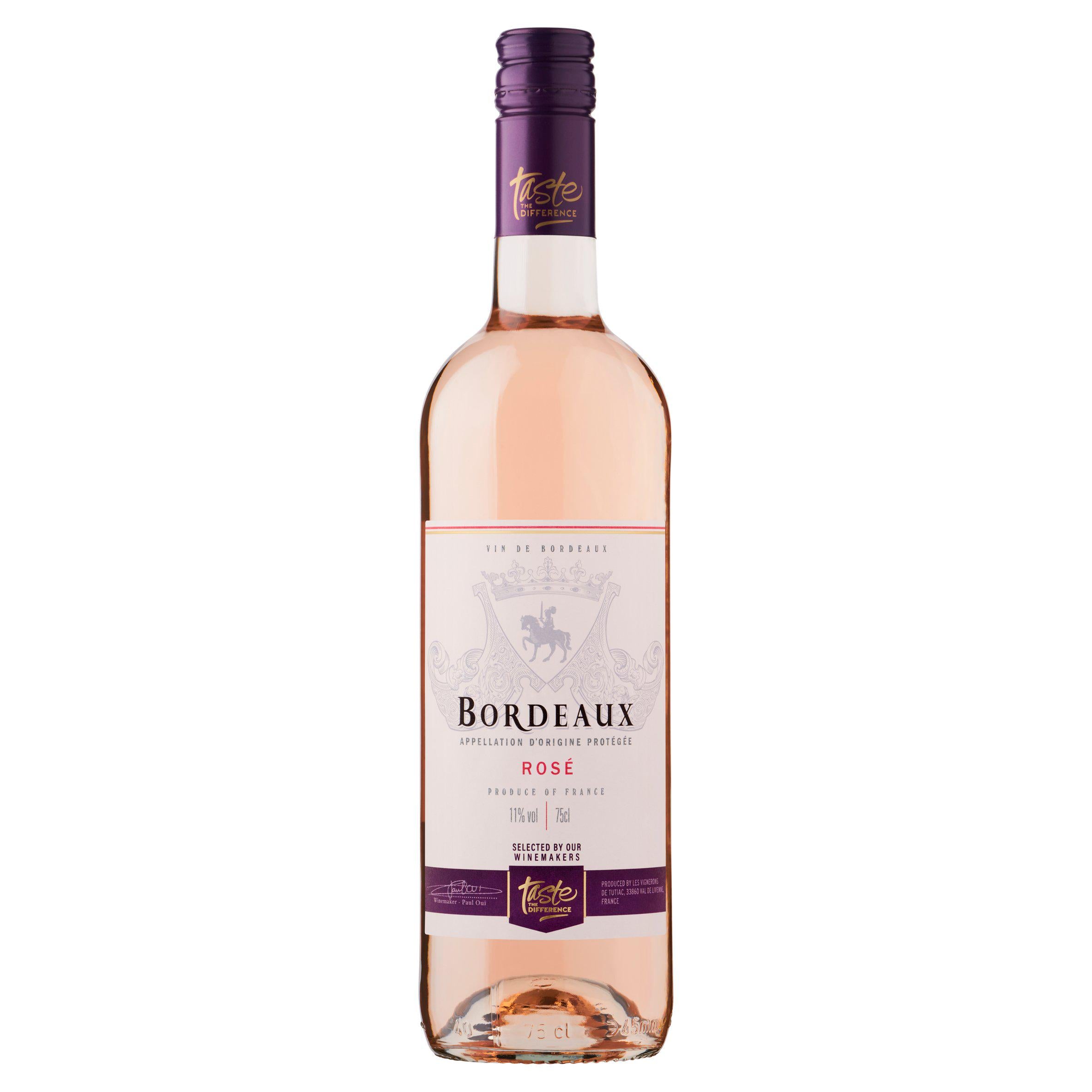 Sainsbury's Taste the Difference Bordeaux rosé wine 75cl, UK version