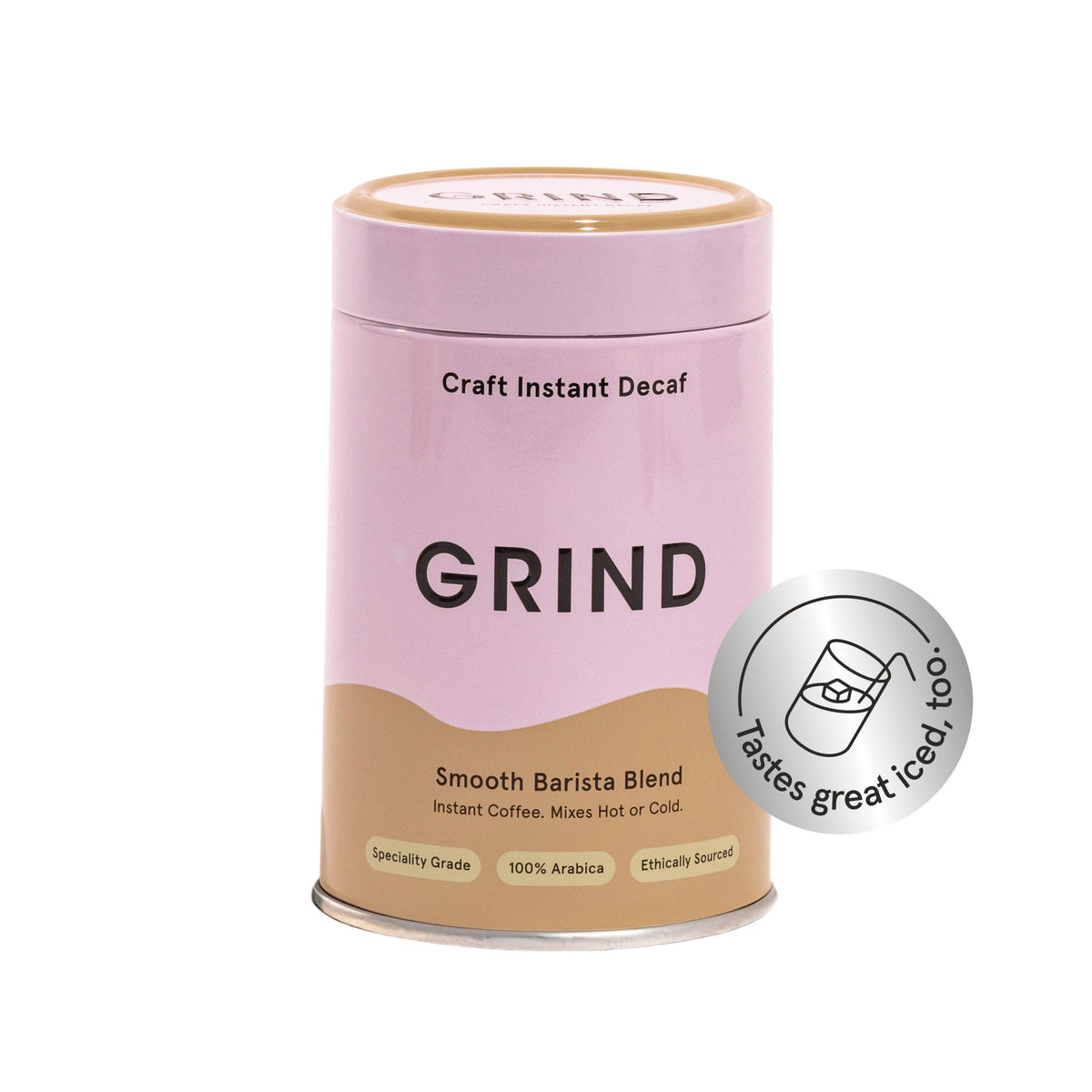 Grind Smooth Barista Blend Decaf Instant Coffee 90g, UK version