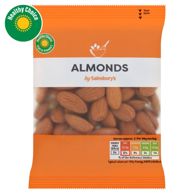 Sainsburys Sainsbury's Whole Almonds 100g- Buy online at McGrocer
