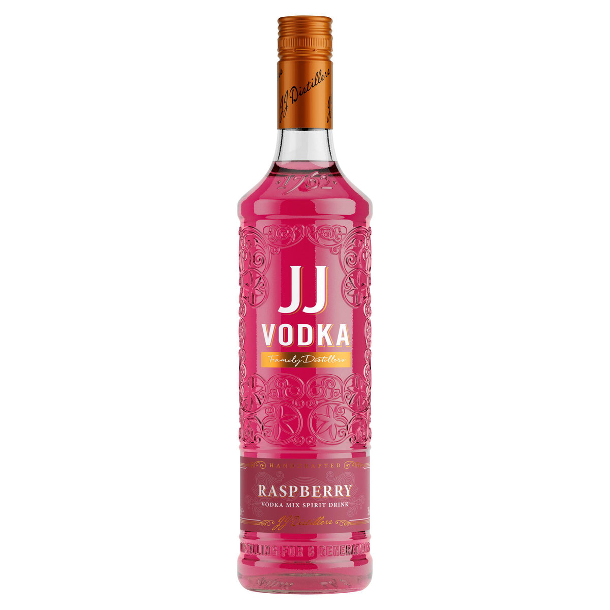 JJ Distillers raspberry vodka mix 1L, imported from the UK