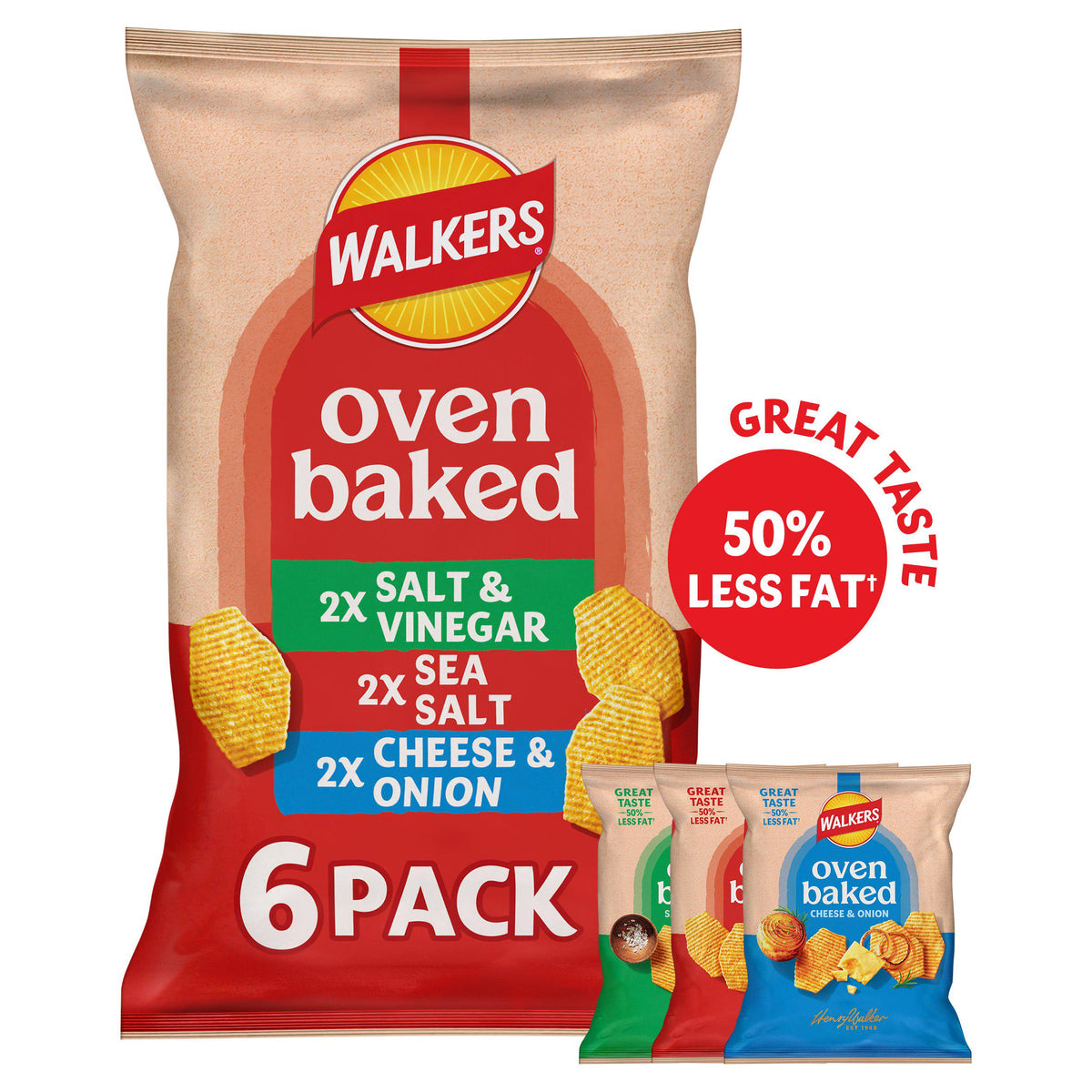 Walkers crisps variety multipack 6x22g, UK version