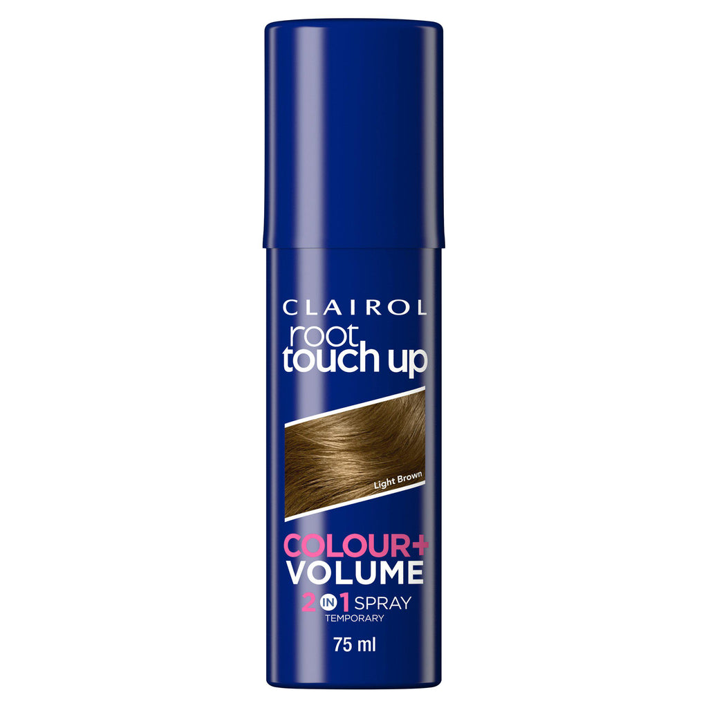 Clairol Root Touch Up Colour+Volume 2 In 1 Temporary Light Brown Spray 75ml