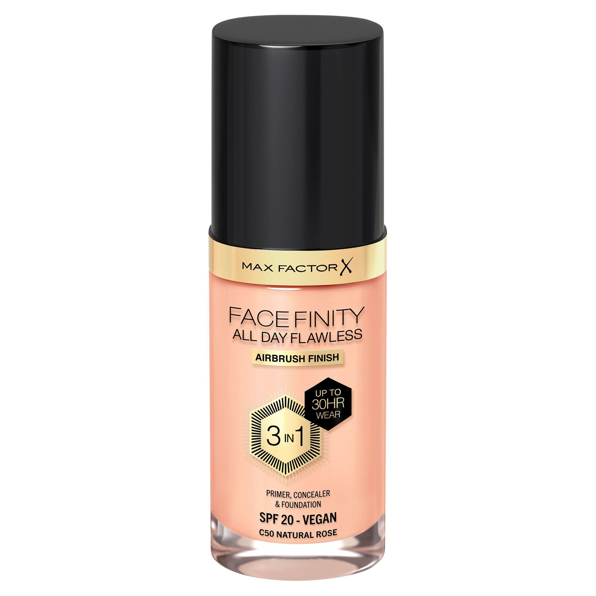 Max Factor All Day Flawless 50 Natural Rose Foundation 30ml GOODS Sainsburys   