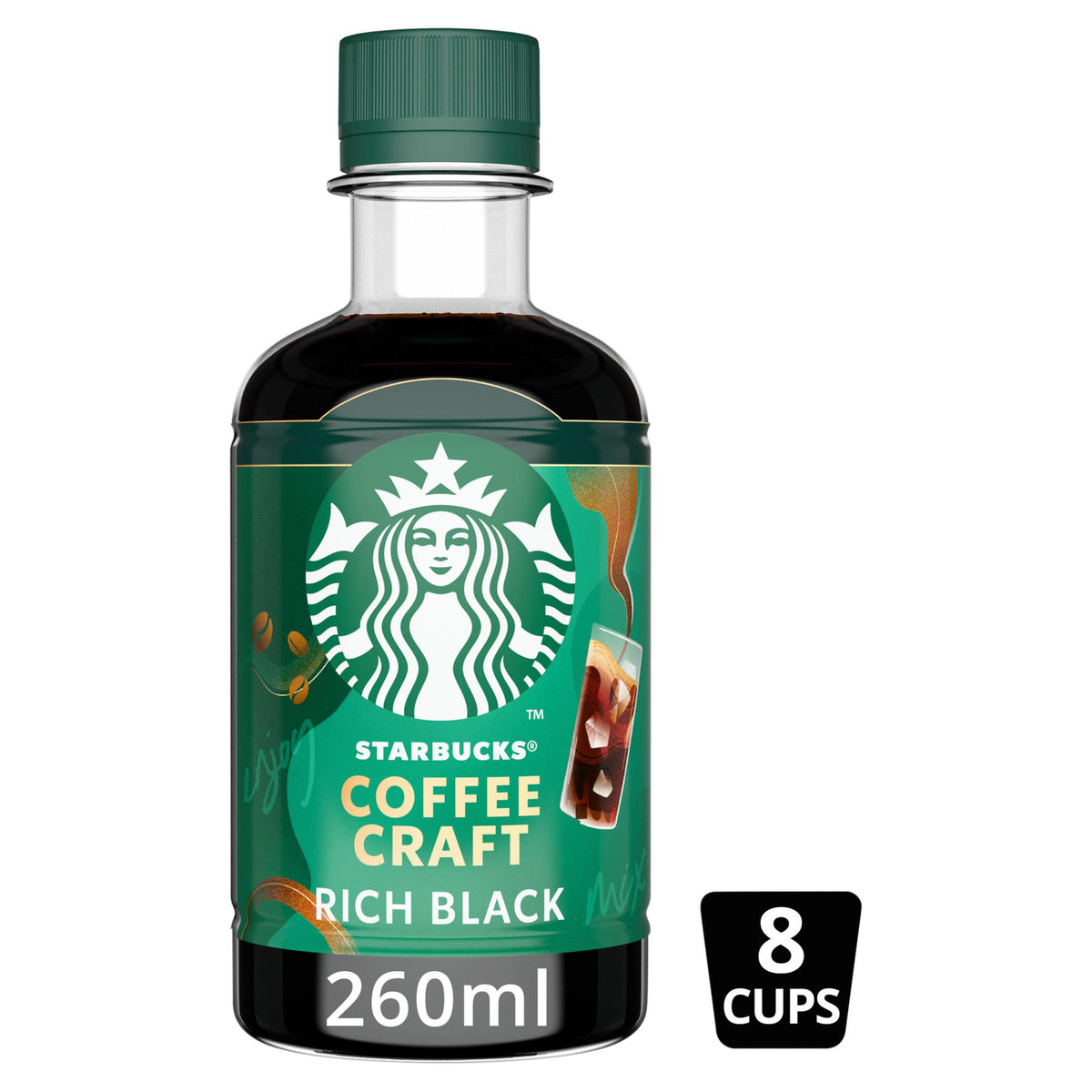 Starbucks Rich Black Concentrated Iced Coffee 260ml, imported from the UK