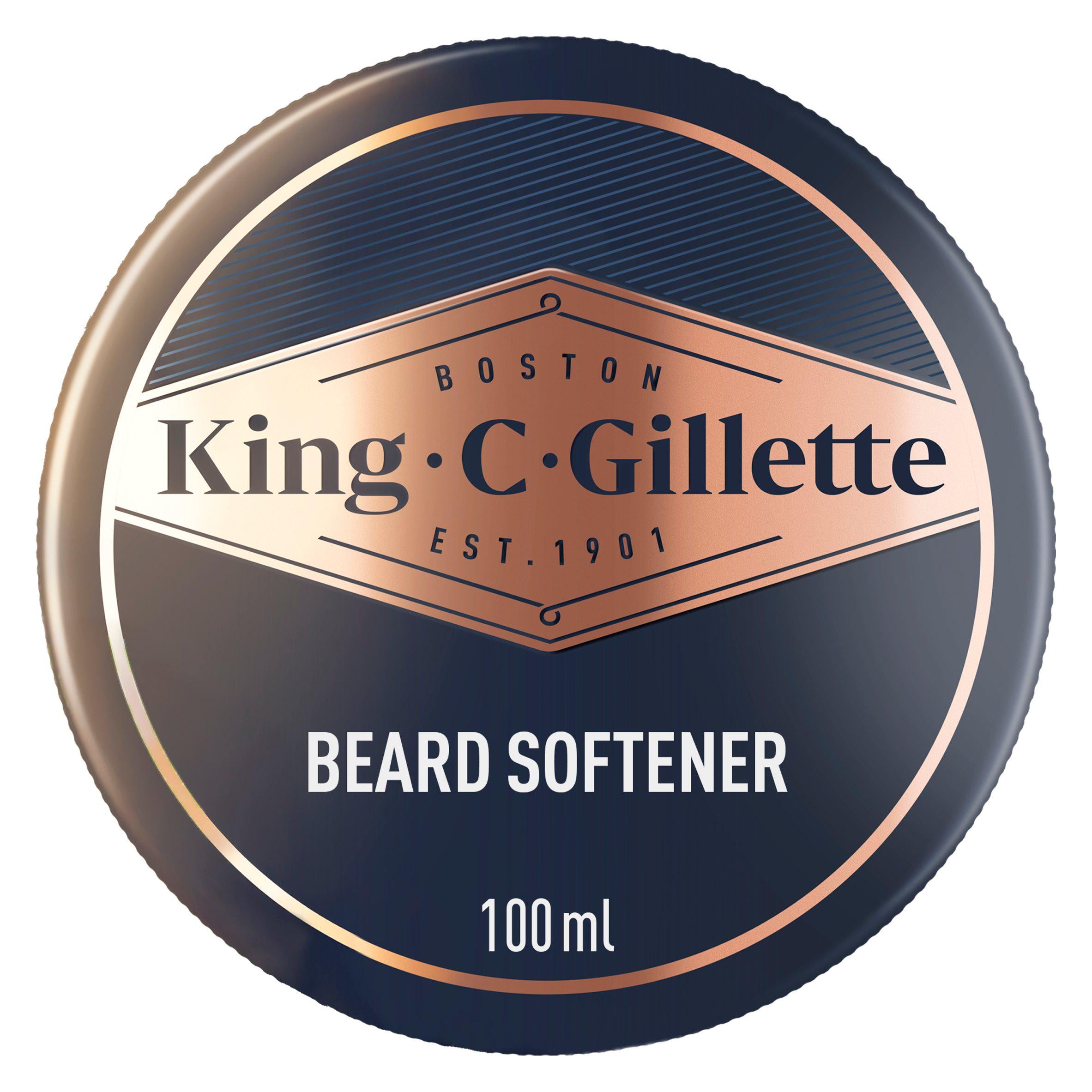 Gillette King C soft beard balm 100ml jar (British brand)