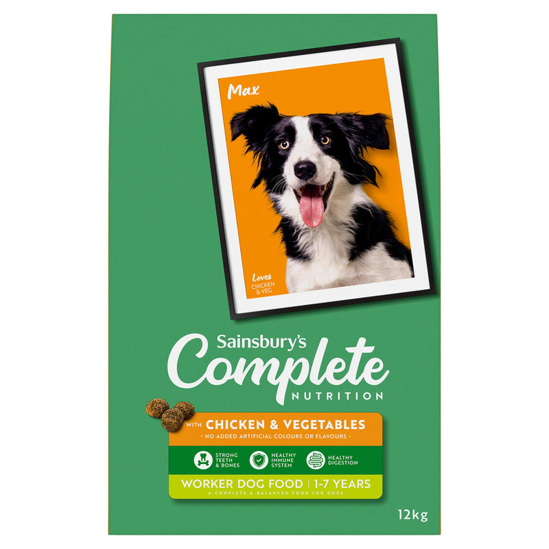 Sainsbury's dog food complete nutrition chicken and vegetables 12kg - British product