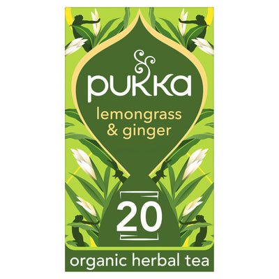 Sainsburys Pukka Organic Lemongrass & Ginger Herbal Tea Sachets x20 36g- Buy online at McGrocer