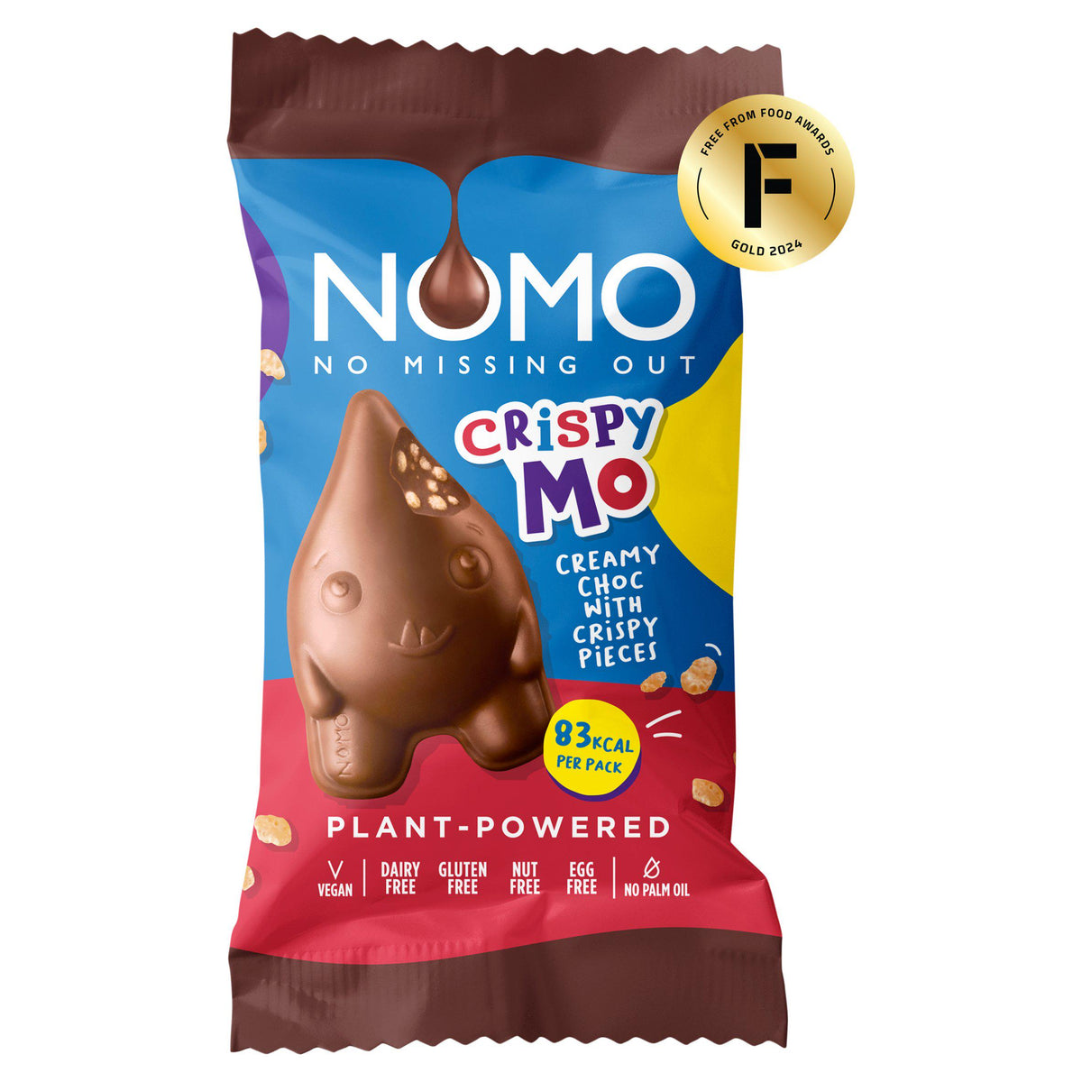 NOMO Crispy Mo Creamy Choc with Crispy Pieces 15g, imported from the UK