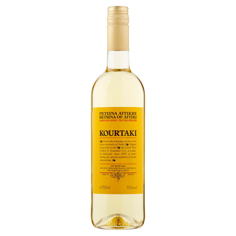 Kourtaki Retsina white wine 75cl - British product