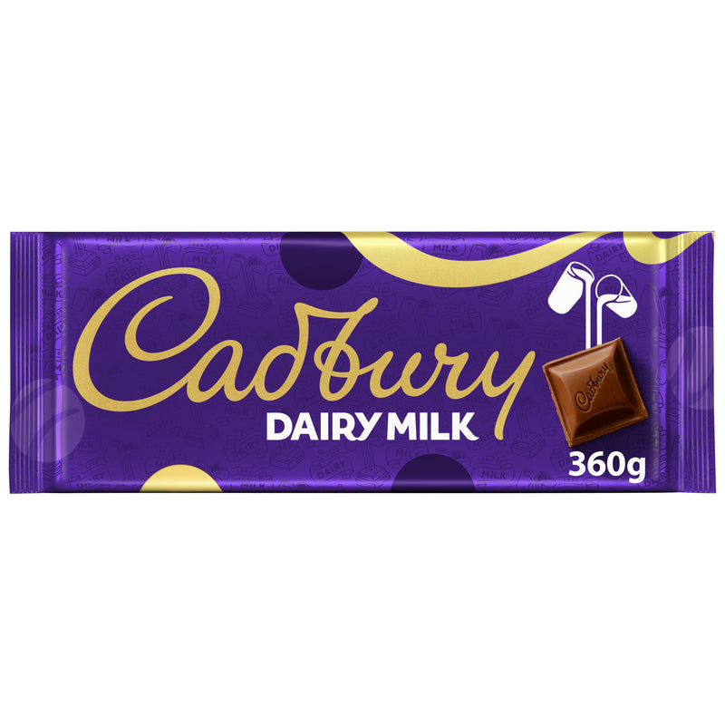 Cadbury Dairy Milk milk chocolate bar 360g (British brand)
