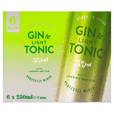 Sainsbury's premixed gin and light tonic 6x250ml, imported from the UK