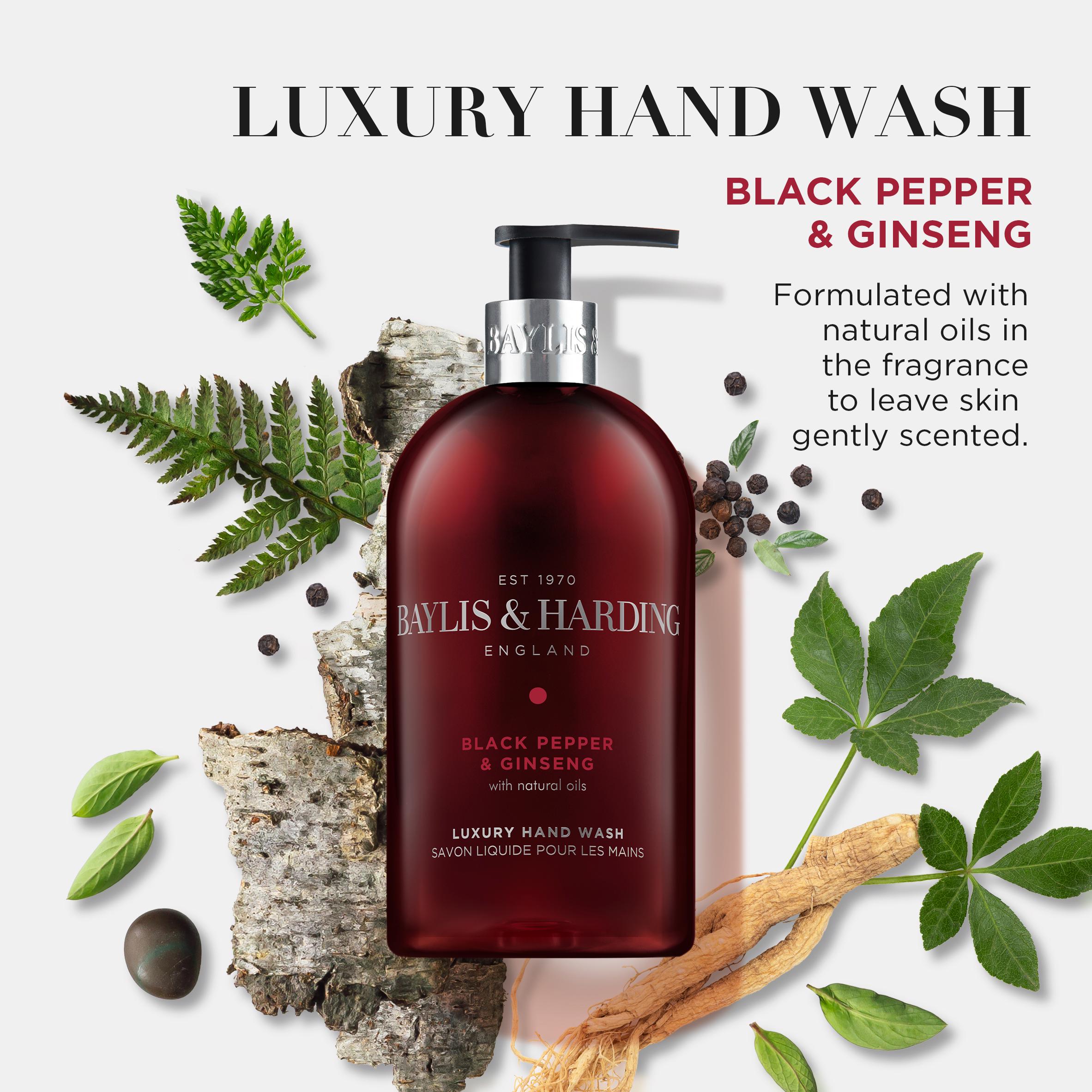 Baylis & Harding Signature Black Pepper & Ginseng Hand Wash 500ml, UK version