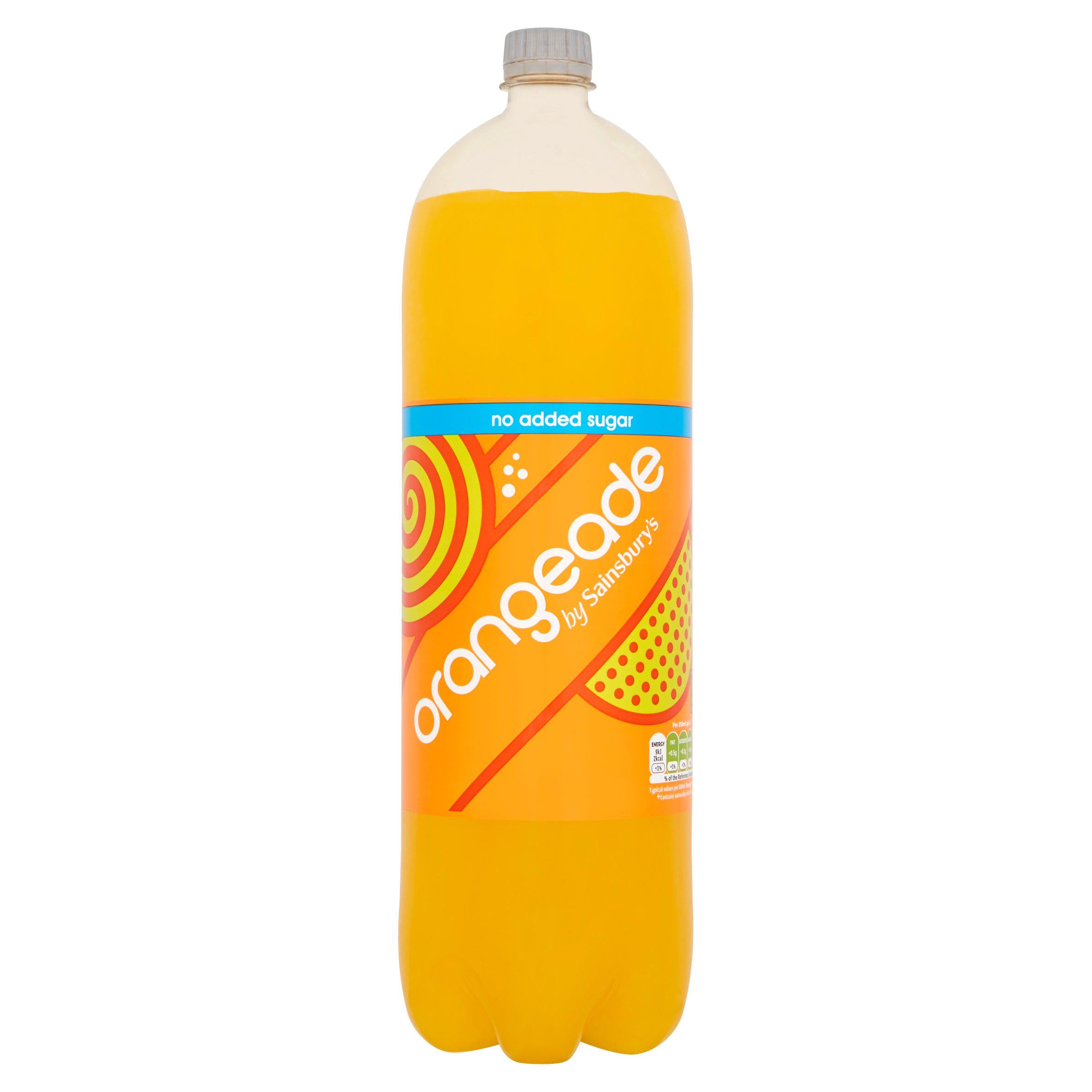 Sainsbury's no added sugar orangeade 2L, imported from the UK
