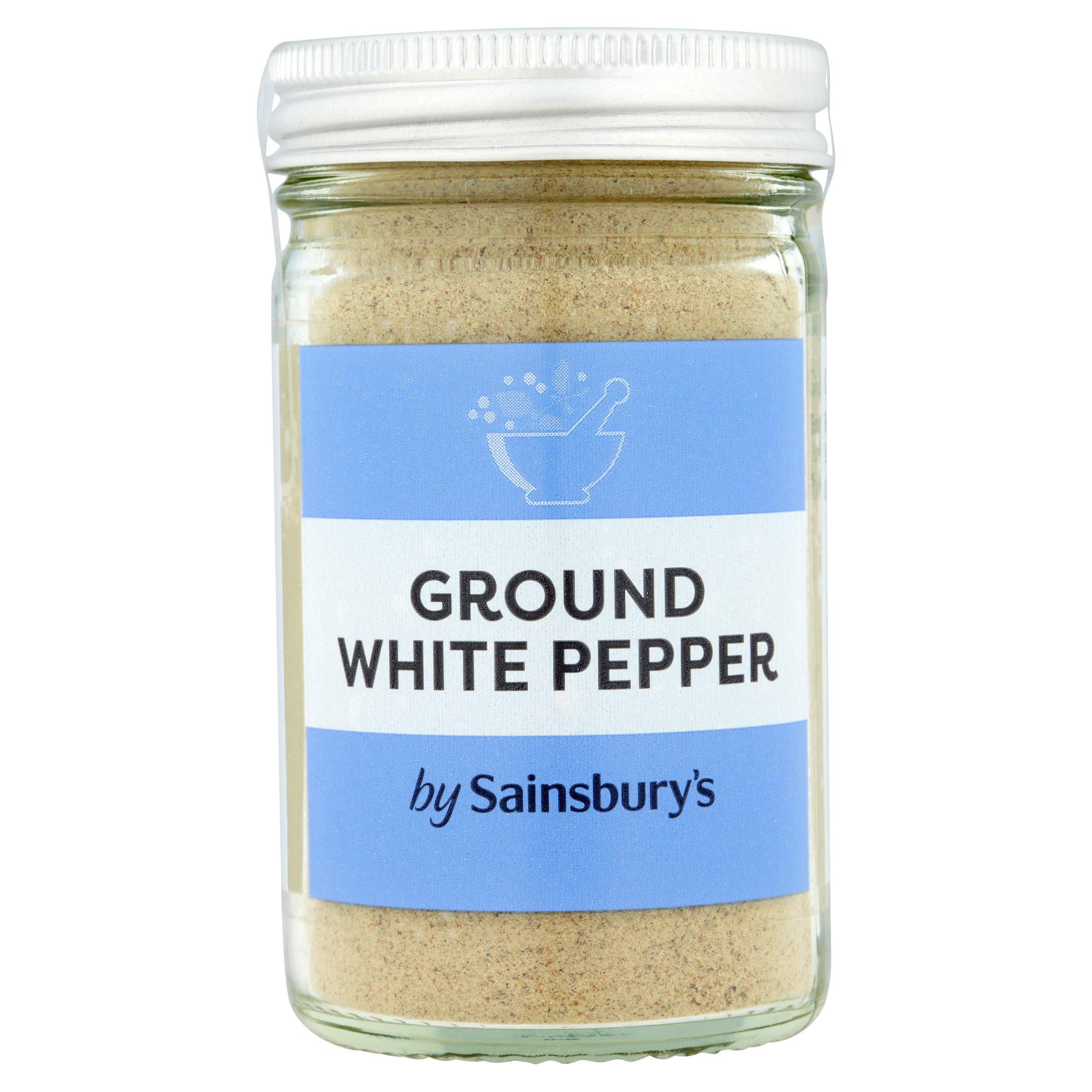 Sainsbury's ground white pepper 44g, UK version