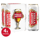 Stella Artois premium lager beer 4x440ml (British brand)