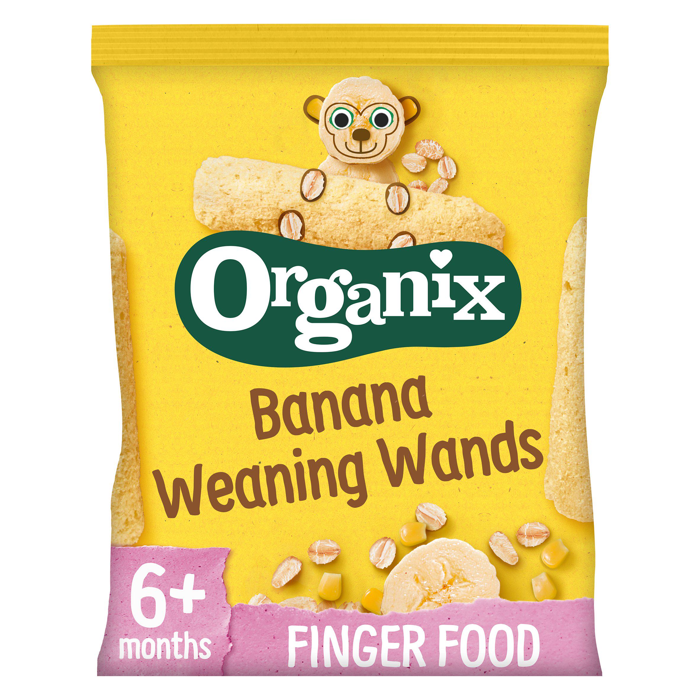 Organix banana weaning wands baby puffs 25g - British product