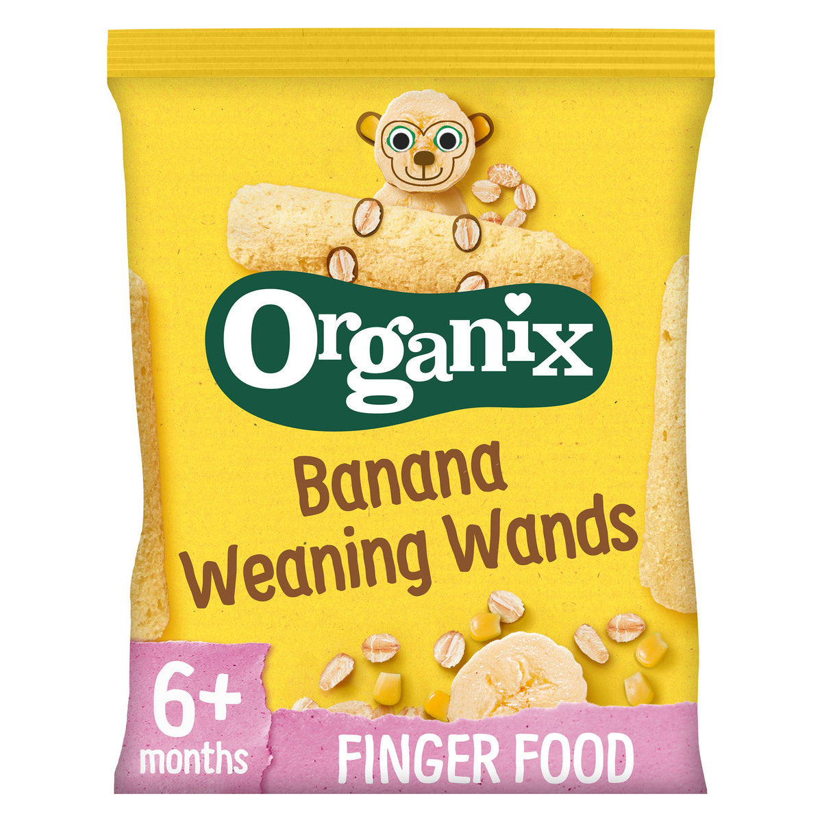 Organix banana weaning wands baby puffs 25g - British product